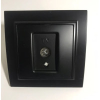Розетка TV черная Giselt Milana G8008
